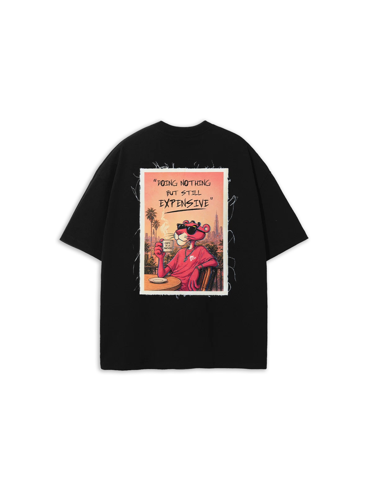 Café De La Panthére Patch T-Shirt Black