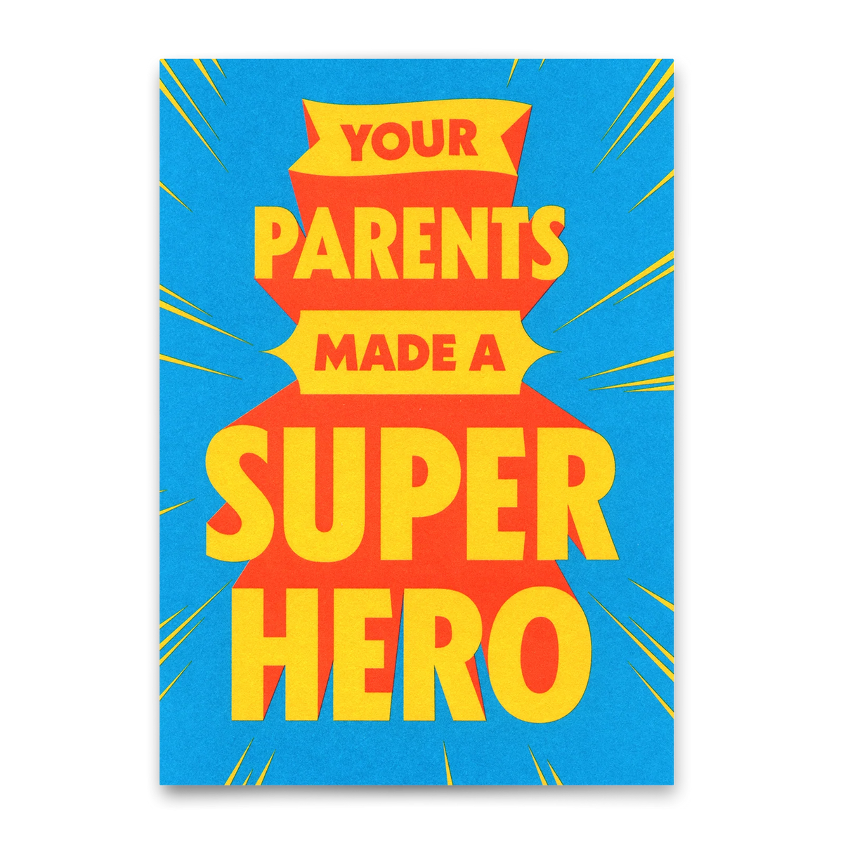 Deli Cards Postkarte Made a Superhero – besondere Geburtstagskarte im DIN-A6-Format