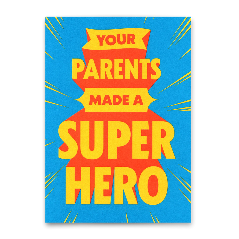 Deli Cards Postkarte Made a Superhero – besondere Geburtstagskarte im DIN-A6-Format
