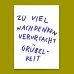 Deli Cards Postkarte Nachdenken verursacht Grübelkeit – humorvolle Aufmunterung