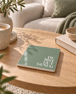 Keramik-Untersetzer mit Spruch – Positive Glaubenssätze