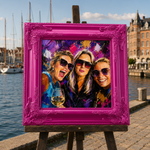 Personalisierbares Leinwandbild mit dekorativem Barockrahmen von WERNS®