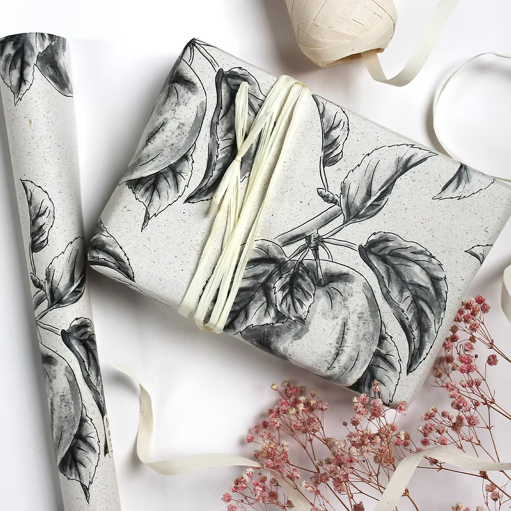 Geschenkpapier aus Graspapier