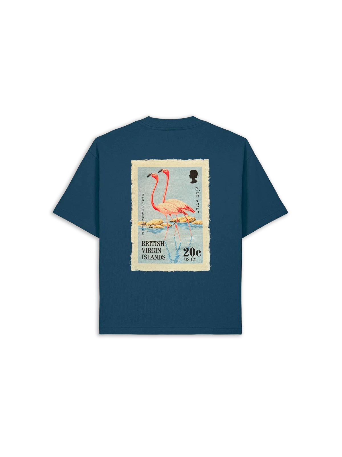 Flamingo Patch T-Shirt Deep Teal
