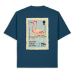 Nice.Peace Flamingo Patch T-Shirt Deep Teal