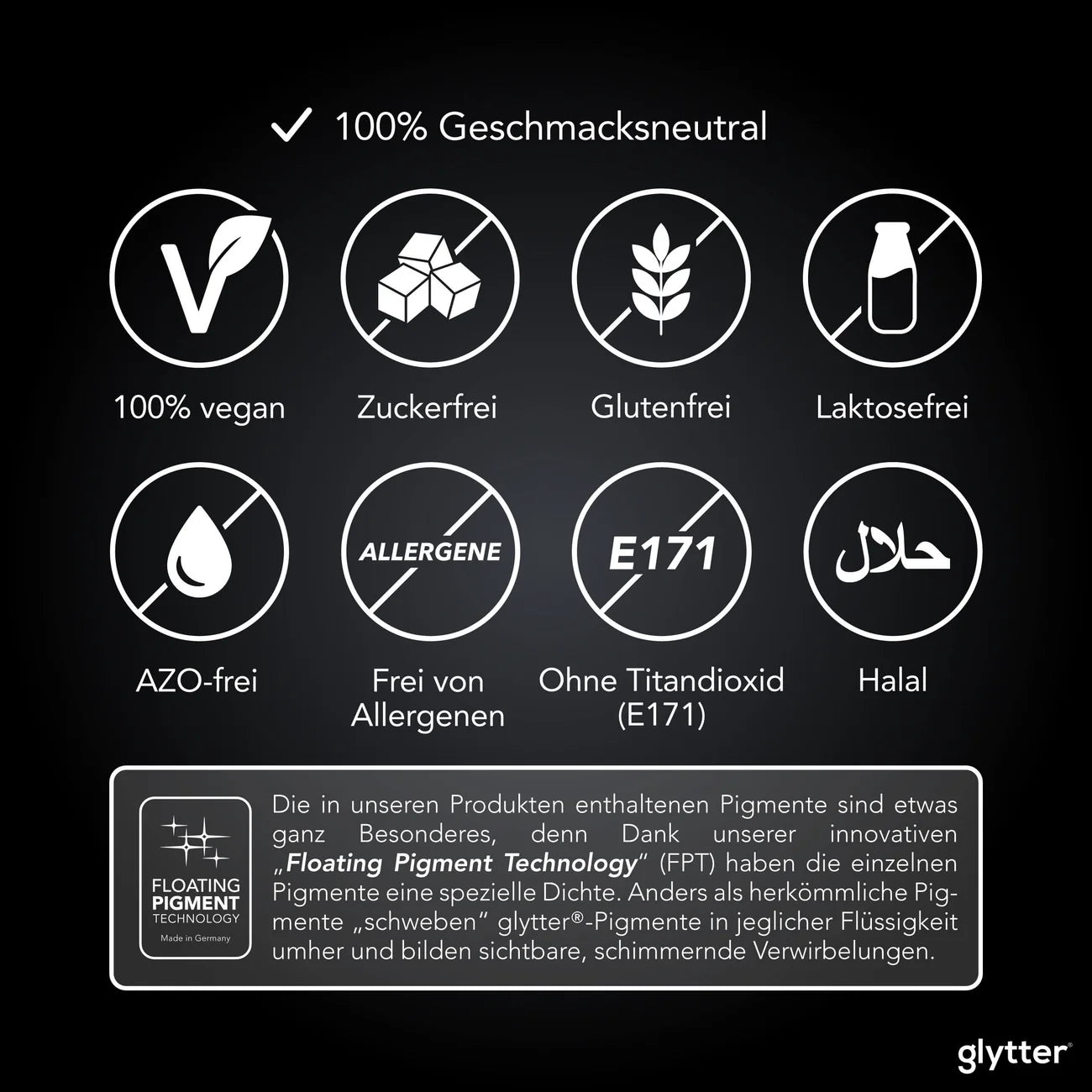 glytter® Icons mit Glitzerpulver für funkelnde Getränke und kreative Cocktail-Momente