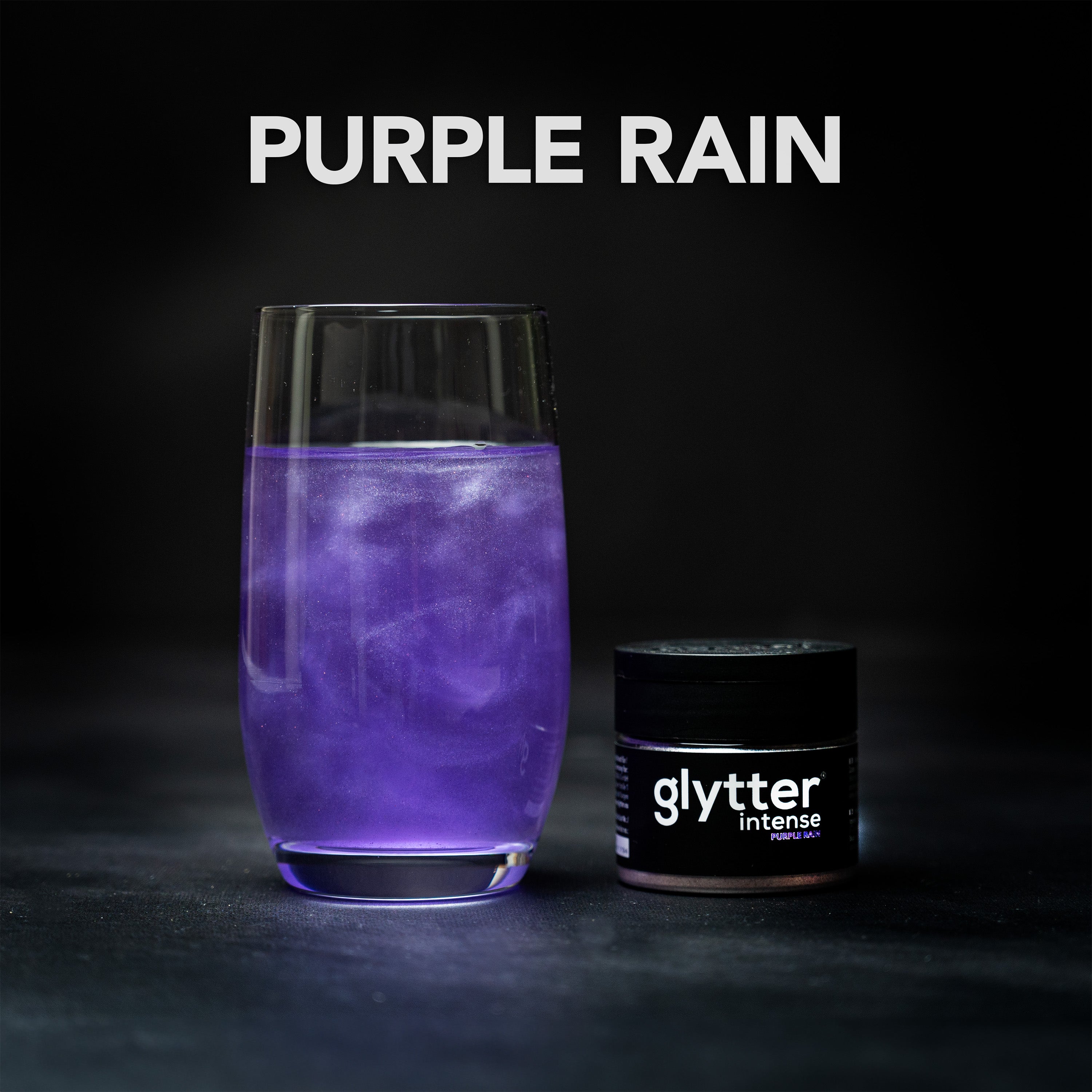 glytter® intense Purple Rain Getränkepulver mit Glitzereffekt, 10 g