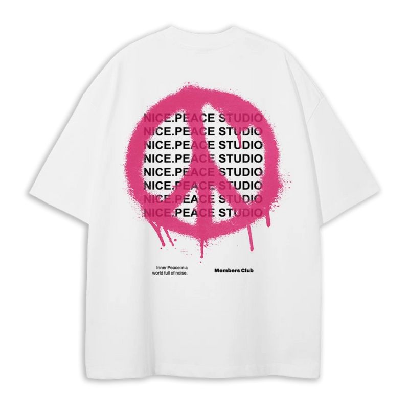 Nice.Peace Inner Peace T-Shirt White/Pink