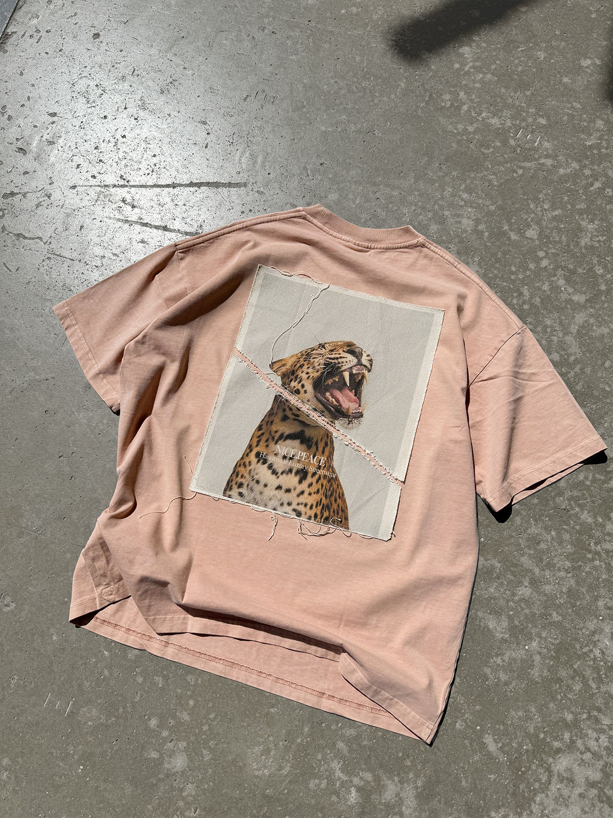 T-Shirt Leopard Patch T-Shirt Vintage Coralle