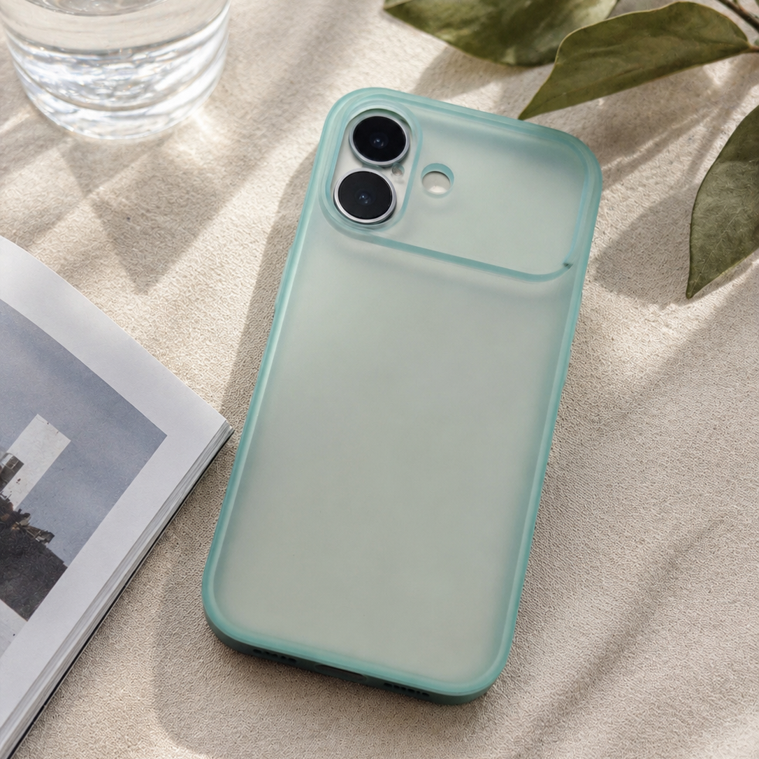 Hybrid Handyhülle für iPhone 15, 16 & 17 – Matt Transparent