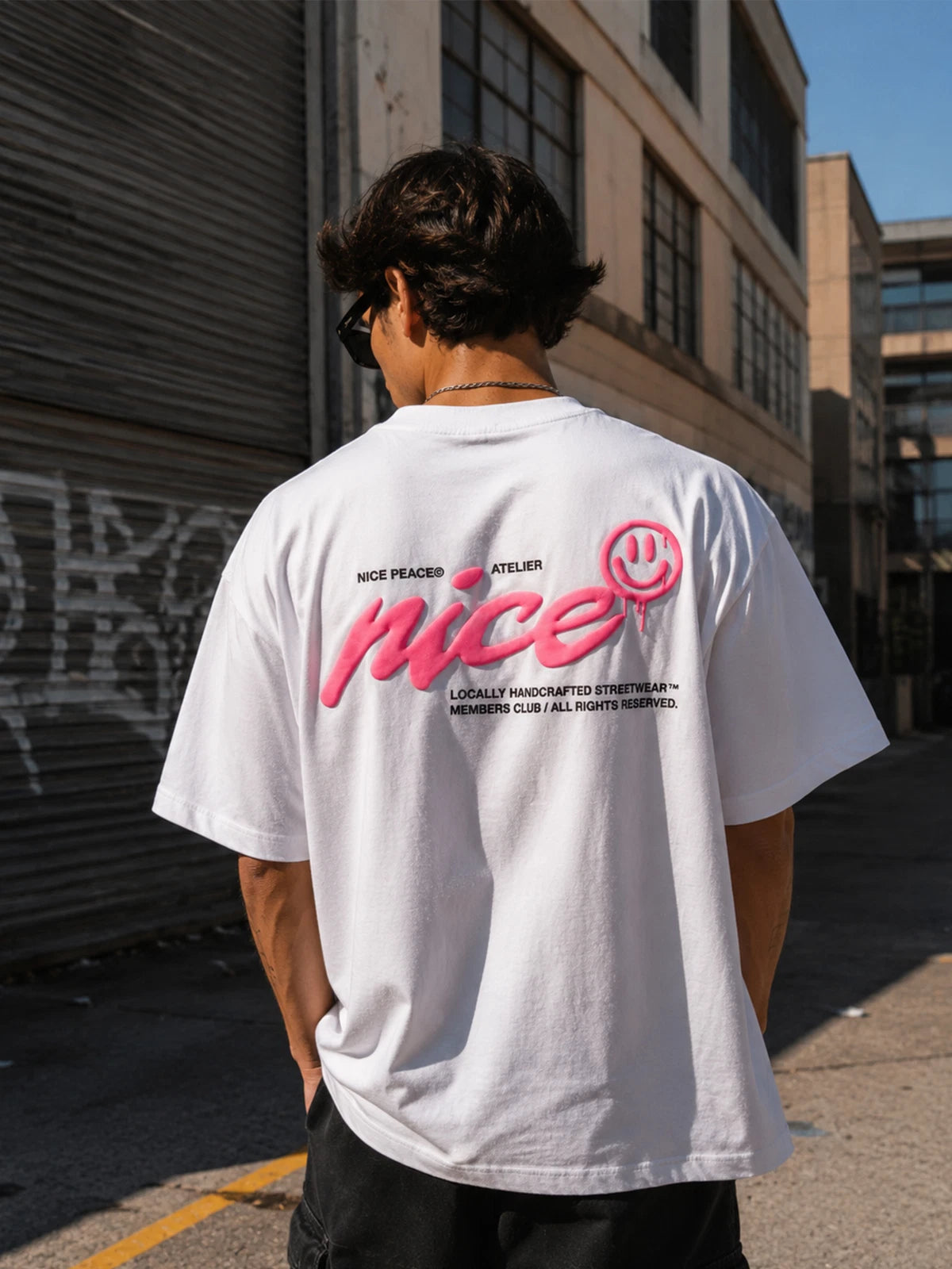 Nice Smile Puffy T-Shirt White