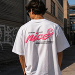 Nice.Peace Nice Smile Puffy T-Shirt White