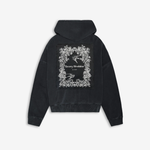 Nice.Peace Floral Hoodie Washed Black