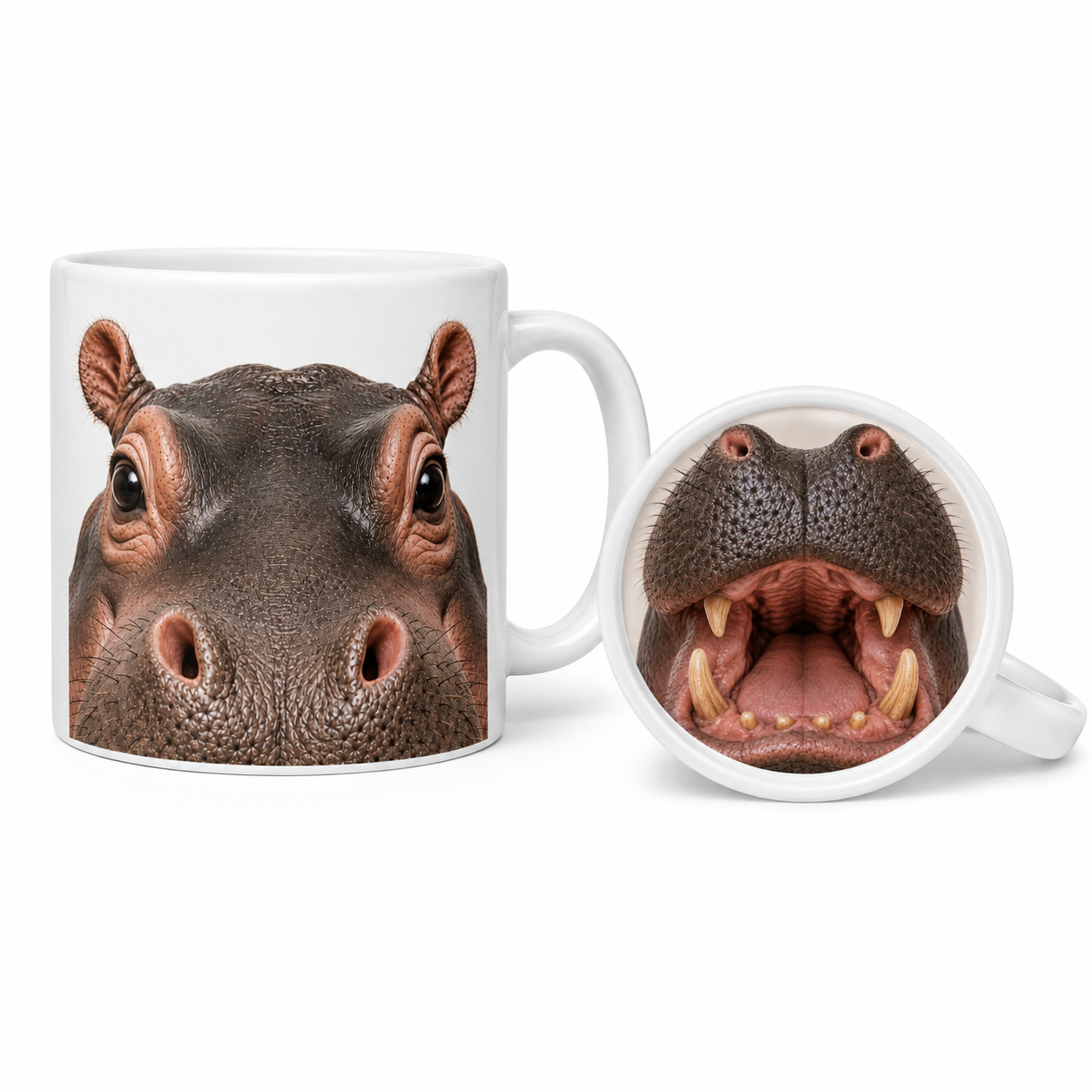 Lustige Tier-Tasse mit 3D-Maul-Effekt