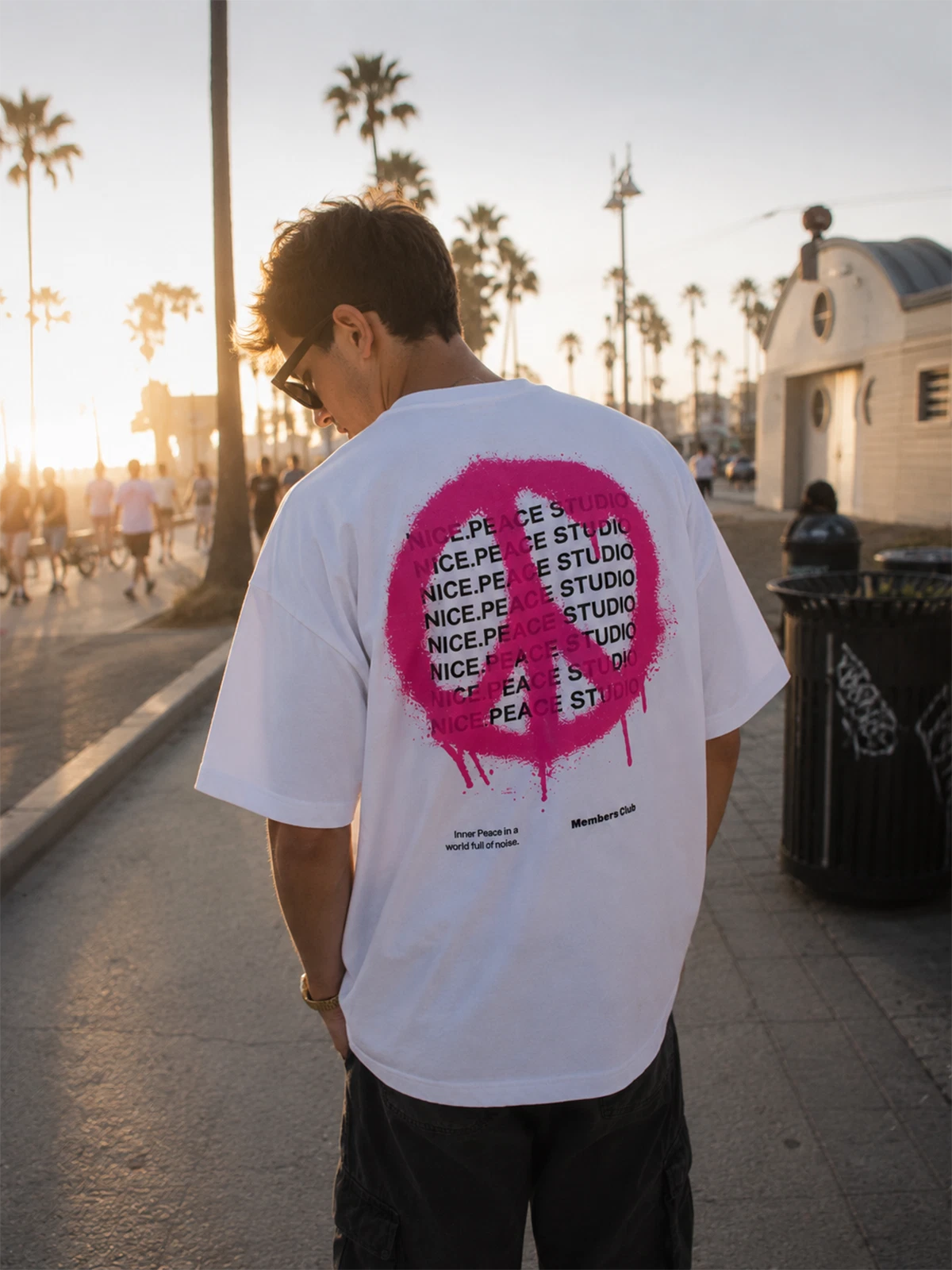 Inner Peace T-Shirt White/Pink