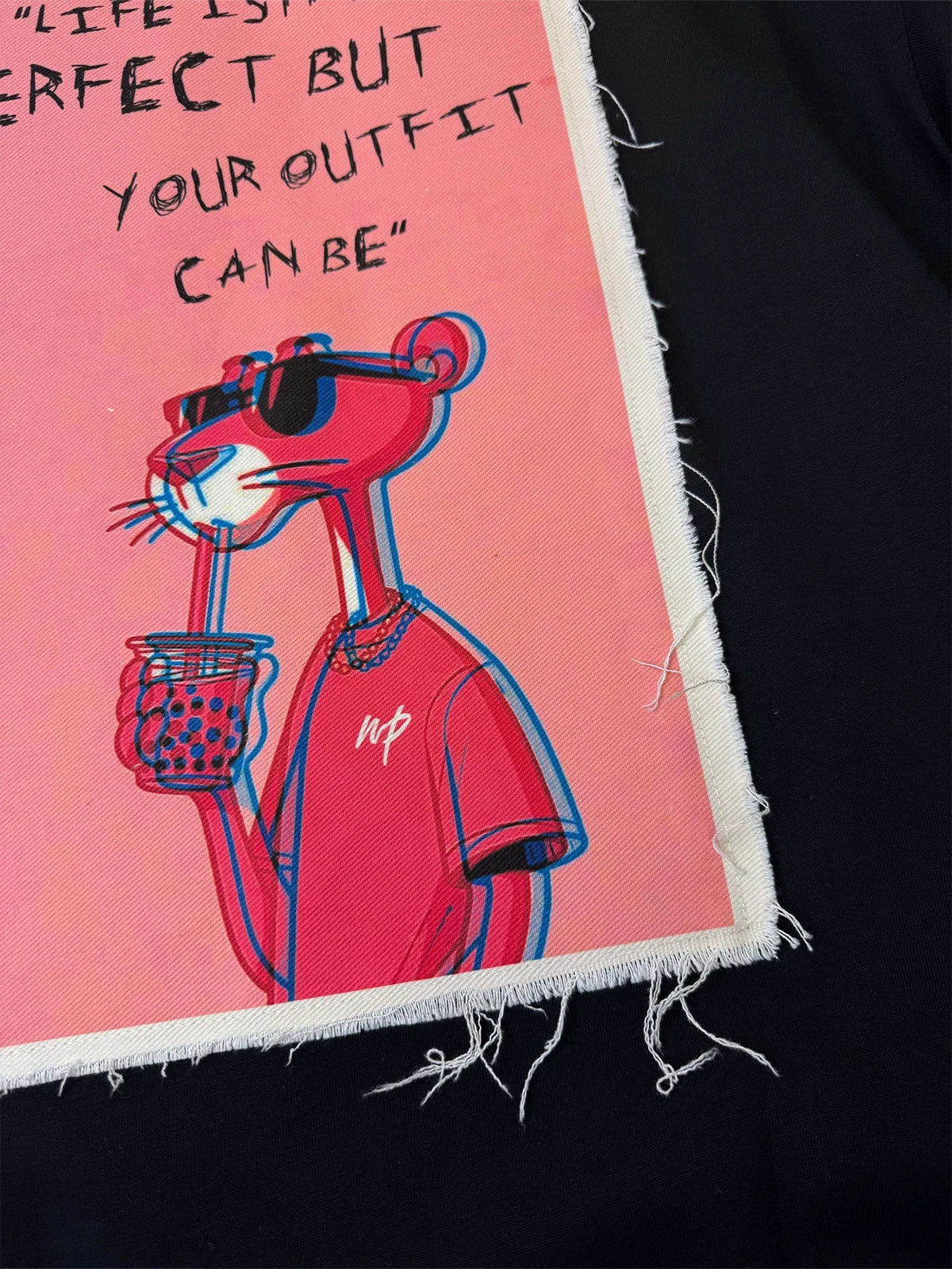 T-Shirt Pink Panther-schwarz