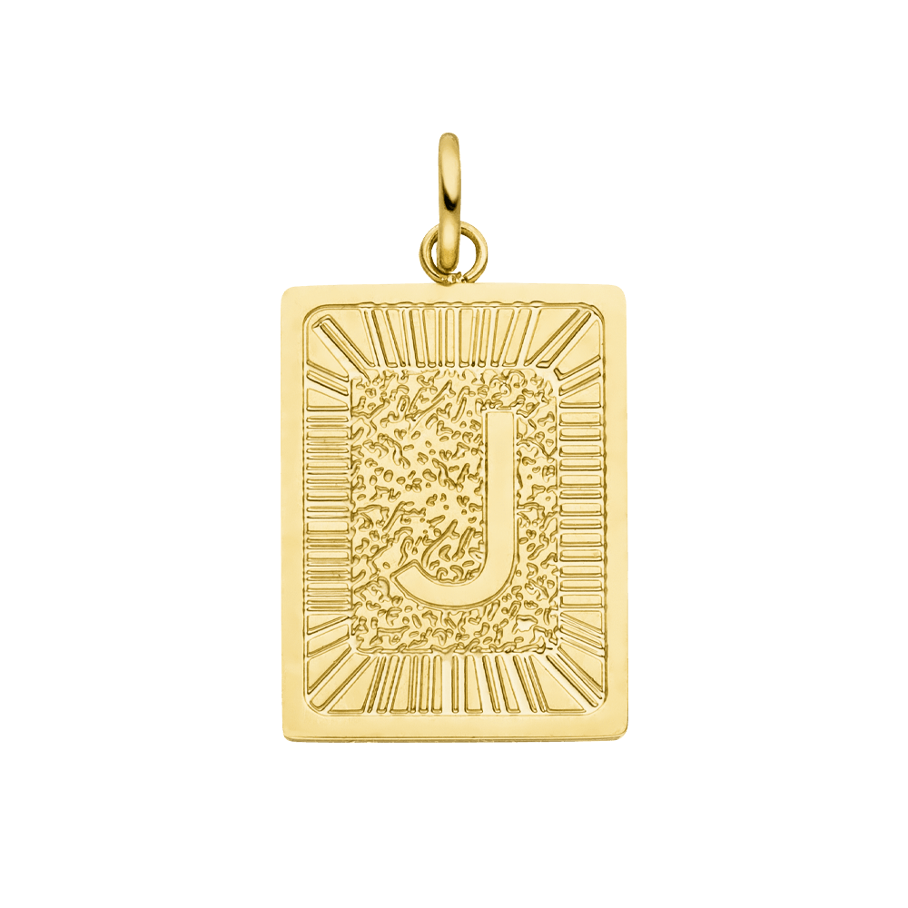 Goldener PURELEI Buchstaben-Charm J aus 18K vergoldetem Edelstahl