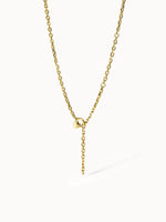 Goldene PURELEI Linen Y-Halskette aus 18K vergoldetem Edelstahl