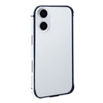 Rixus Crash Guard Schutzrahmen für Apple iPhone 17 in Silber mit hochwertigem Metallrahmen, TPU-Stoßschutz und offener Rückseite.