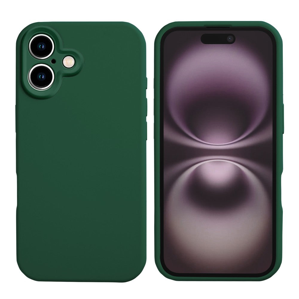     Rixus Soft TPU Handyhülle für Apple iPhone 17 in Dunkelgrün – Vorder- und Rückansicht