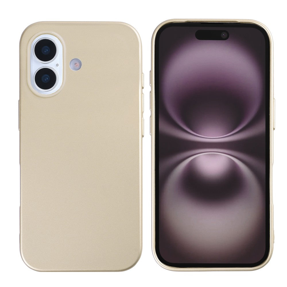     Rixus Soft TPU Handyhülle für Apple iPhone 17 in Gold – Vorder- und Rückansicht