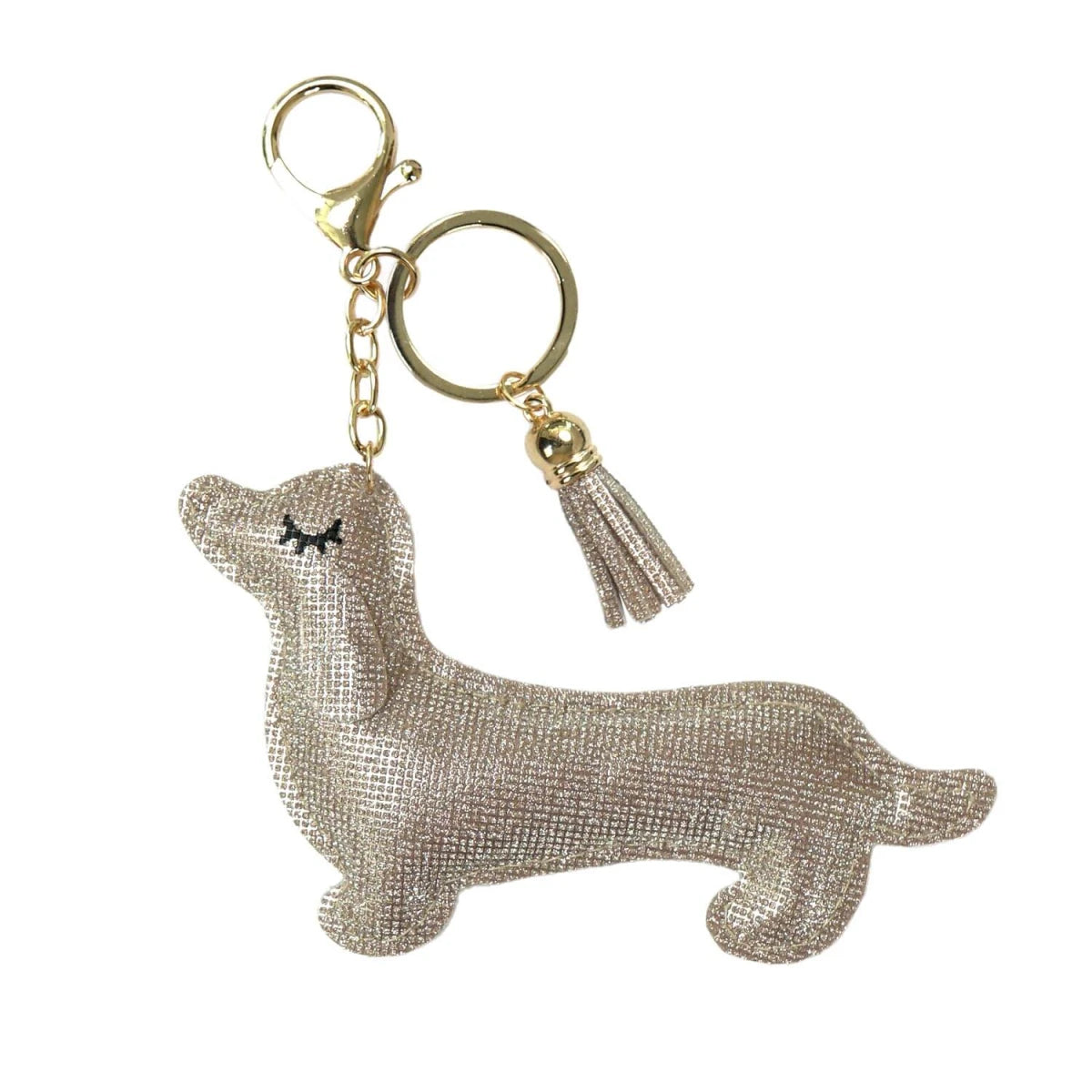 Schlüsselanhänger Dackel silber/gold