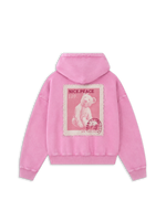 Teddy Patch Hoodie Retro Pink