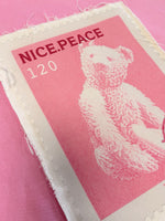 Teddy Patch Hoodie Retro Pink