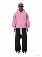 Teddy Patch Hoodie Retro Pink