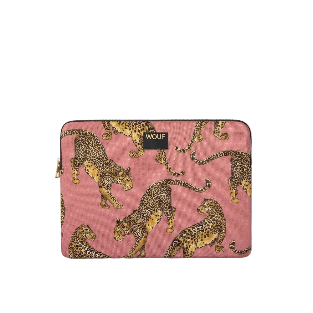 WOUF Blush Leopard Laptop-Hülle für 15 bis 16 Zoll Laptops und MacBooks